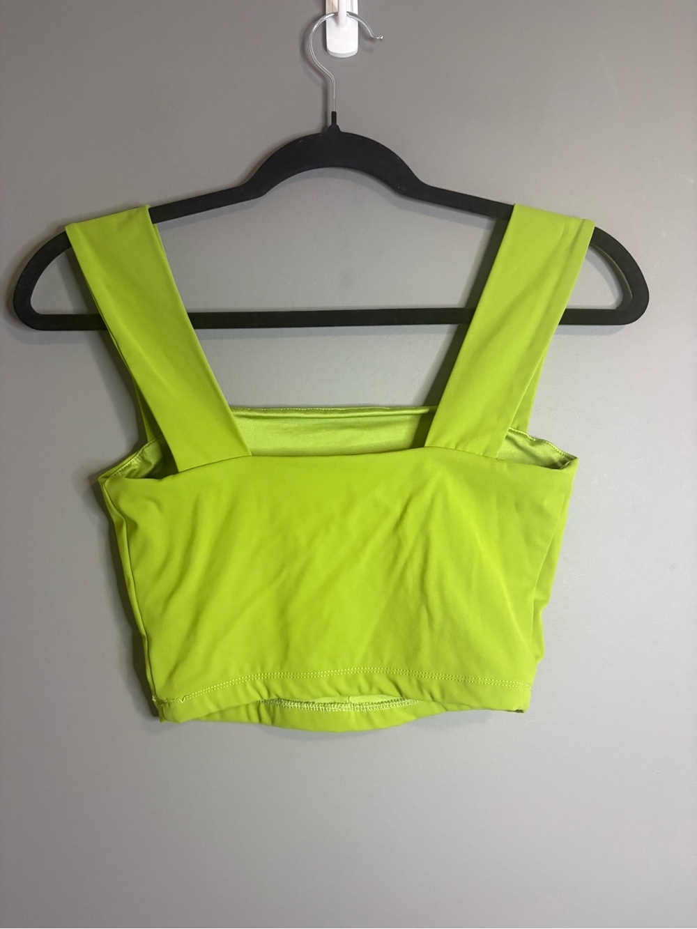 Dynamite Neon Lime Square Neck Crop Top – Women’s XS - Picture 4 of 6